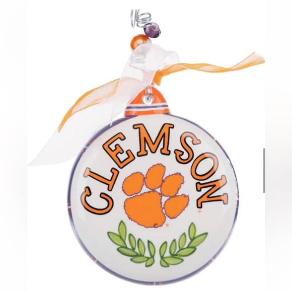 Glory Haus CLEMSON TIGERS HandPainted Double Sided Christmas Ornament~New In Box - Picture 3 of 9